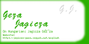 geza jagicza business card